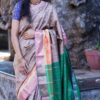 gold KANCHIPURAM SAREE ZARI BORDER WITH BLOUSE