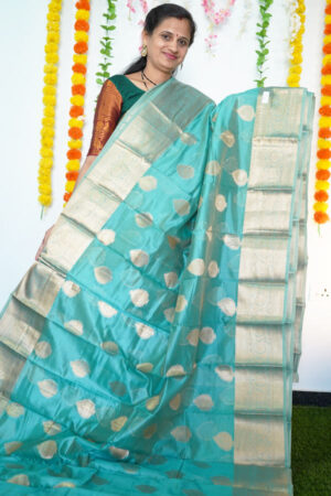 Light Green Chanderi Silk Traditional Saree with Blouse ( cs16 )